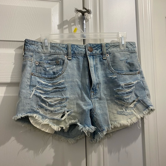 American eagle NWT hi-rise festival jean shorts in size 8 - Picture 1 of 5